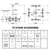 4 tv ceiling mount for 32-65 inch Flat Screen Displays, 360 Swivel Full Motion, Tilt, Height Adjustable 4 sided ceiling TV mount, four tvs ceiling mount Support 4 screens440 Lbs Capacity (4 screens) view 2