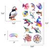 108 PCS Marine Life Stickers, Waterproof Vinyl Ocean Animal Stickers, Sea Decals for Kids, Scrapbook, Water Bottle, Laptop, Skateboard, Party Favors, Unique Underwater Design view 3