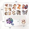 108 Pcs Cute Animal Stickers Pack for Kids, Vinyl Waterproof Cartoon Decals, Ideal for Water Bottles, Laptop, Phone, Skateboard, Aesthetic Fun Sticker Set for Girls Boys Teens view 3