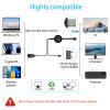 4K Wireless Display Adapter,4k Screen mirroring Adapter for tv for i-OS/Android/Windows/i-Phone/Tablet L-aptop to H-DTV Monitor Projector, Support Air-Play DLNA Miracast (Carbon Black) view 3