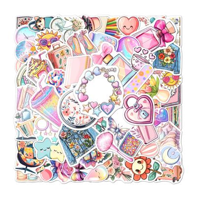 108 PCS Downtown Girl Stickers, Waterproof Vinyl Urban Fashion Decals, Trendy Aesthetic Stickers for Laptop, Water Bottle, Phone, Notebook, Scrapbook, Party Favors and Teen Decor
