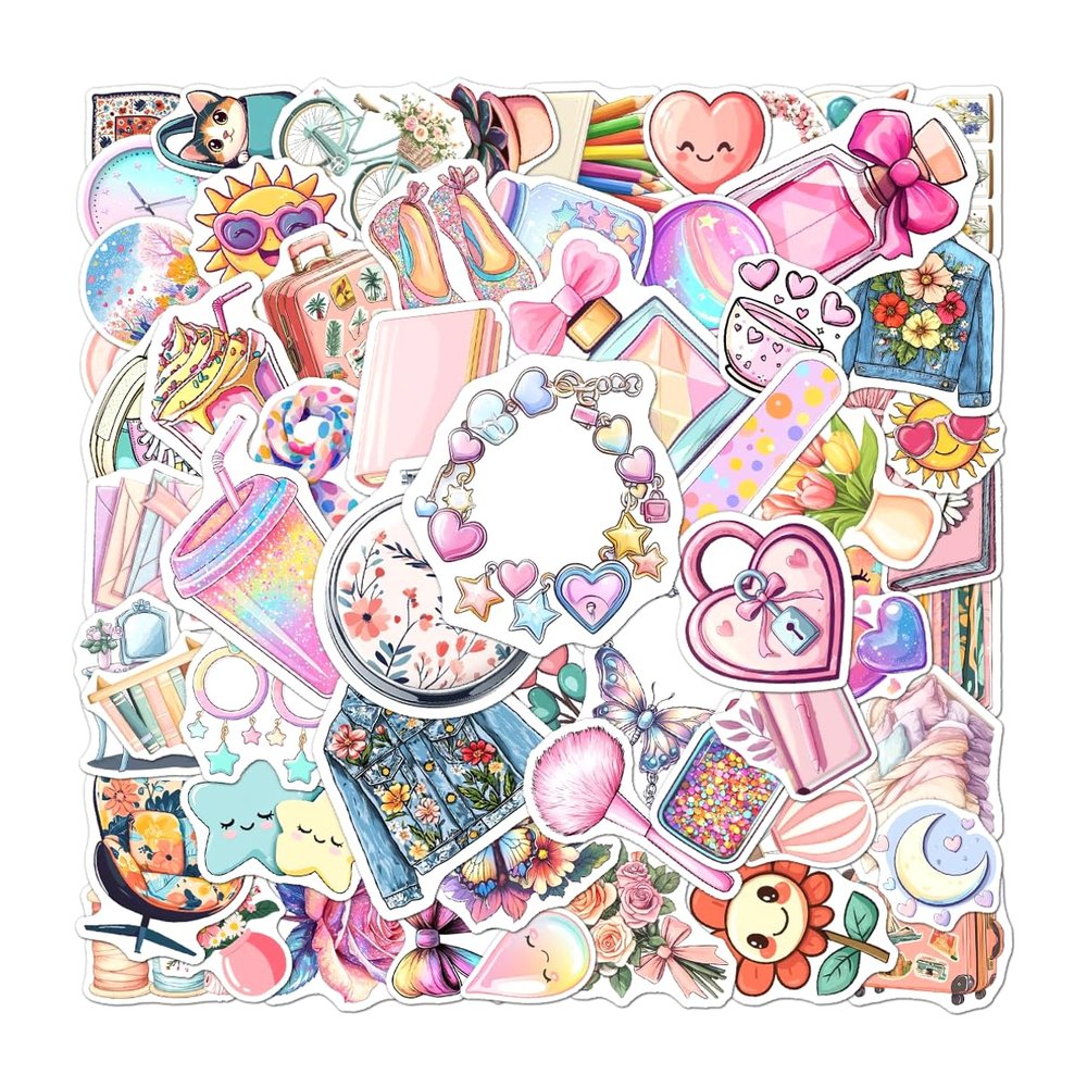 108 PCS Downtown Girl Stickers, Waterproof Vinyl Urban Fashion Decals, Trendy Aesthetic Stickers for Laptop, Water Bottle, Phone, Notebook, Scrapbook, Party Favors and Teen Decor