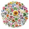108 PCS Floral Stickers Pack, Aesthetic Botanical Vinyl Waterproof Stickers for Laptop, Water Bottle, Journaling, Floral Decals for Adults, Teens, Crafts, Scrapbooking, Gifts view 1