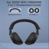 [2Sets] for Sony WH-1000XM6 Case Cover,NOUKAJU Silicone Protective Cover,Headphones Accessories,Silicone Ear Pads & Headband,Case for Sony 1000XM6(Black) view 2