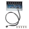 7 Port USB 2.0 Hub Panel for 5.25in Computer Box, Lossless Data, Speed Interfaces, Simultaneous Multi Device Connectivity view 1