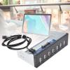 7 Port USB 2.0 Hub Panel for 5.25in Computer Box, Lossless Data, Speed Interfaces, Simultaneous Multi Device Connectivity view 3
