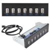 7 Port USB 2.0 Hub Panel for 5.25in Computer Box, Lossless Data, Speed Interfaces, Simultaneous Multi Device Connectivity view 4