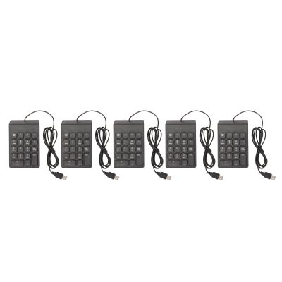 Tomantery Wired Numpad, Wired Number Pad USB Connection 18 Keys Widely Used Plug and Play for Bank (Black)