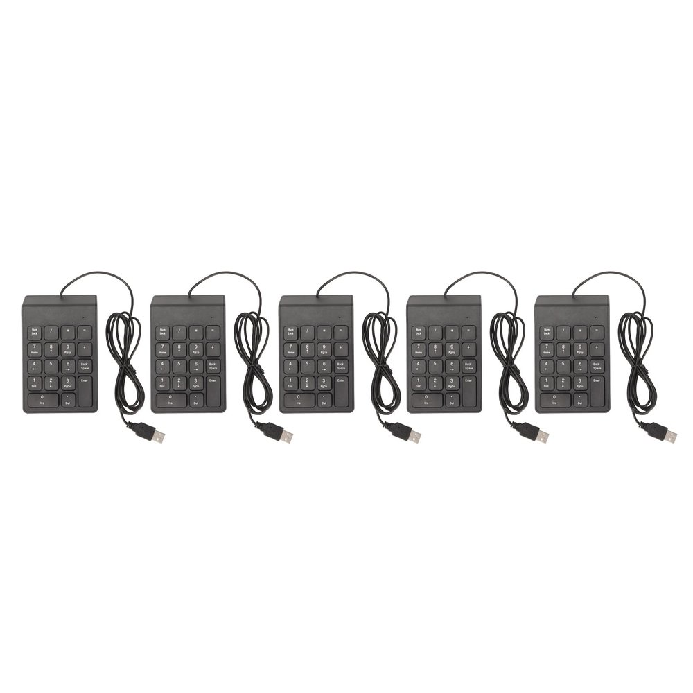 Tomantery Wired Numpad, Wired Number Pad USB Connection 18 Keys Widely Used Plug and Play for Bank (Black)