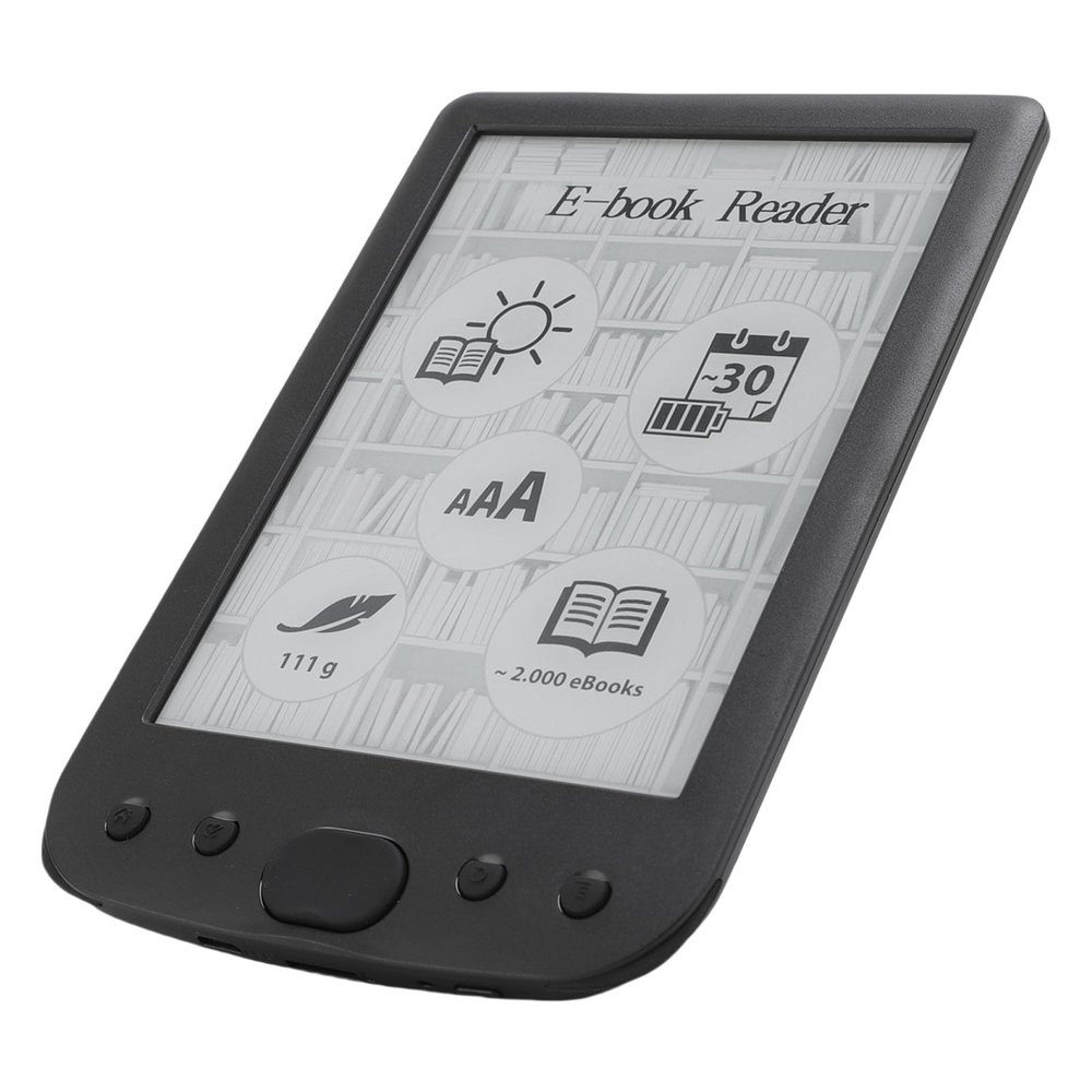 Zunate 6 Inch E Reader with 800x600 HD Touch Screen, Eye Friendly Display Lightweight Portable E Book Reader for Students Professionals (8G)