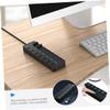 CONGARTENO USB 3.0 Hub Independent Controls 7-Port USB Splitter Adapter for Laptop LED Indicators for Multiple Devices view 4