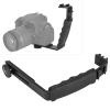 Flash Bracket, Camera Flash Mount Bracket Dual Hot Shoe Extension Bar Camera Accessories for Lights Monitors Microphones view 1