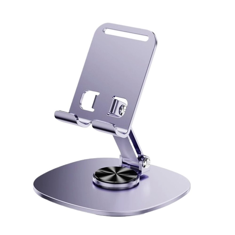 BCJDIEIV 360 Rotation Portable Tablet Holder Folding Lazy Desktop Mobile Stand Mount Bracket(Purple)