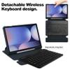 Anti-yellowing tablet cover Compatible with Samsung Galaxy Tab S10 Plus Case/S10+ 5G 12.4" 2024 SM-X820 Case with Wireless Keyboard&S Pen Holder,Swivel Stand Flip Smart Tablet Cover Auto Sleep/Wake Ta view 4