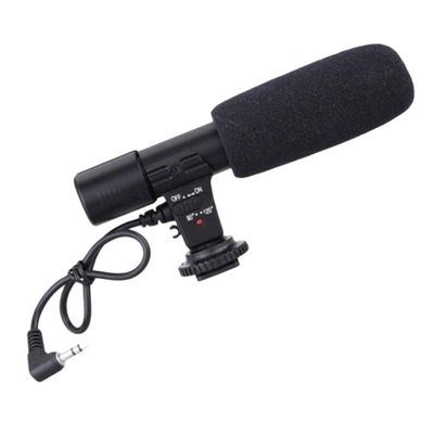 DIYEAH 1Pc Professional Interview Microphone for Cameras and Camcorders High Sensitivity Stereo Mic with Long Standby Compatible with Dslrs and Smartphones Easy Mounting with Standard