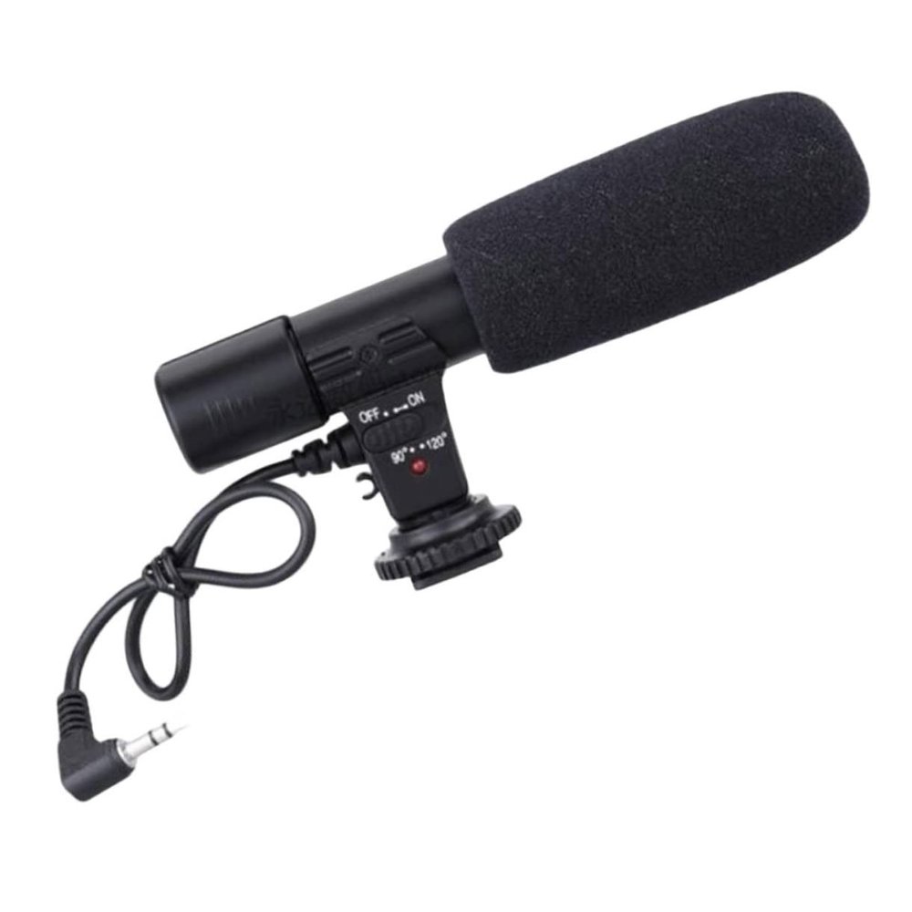 DIYEAH 1Pc Professional Interview Microphone for Cameras and Camcorders High Sensitivity Stereo Mic with Long Standby Compatible with Dslrs and Smartphones Easy Mounting with Standard