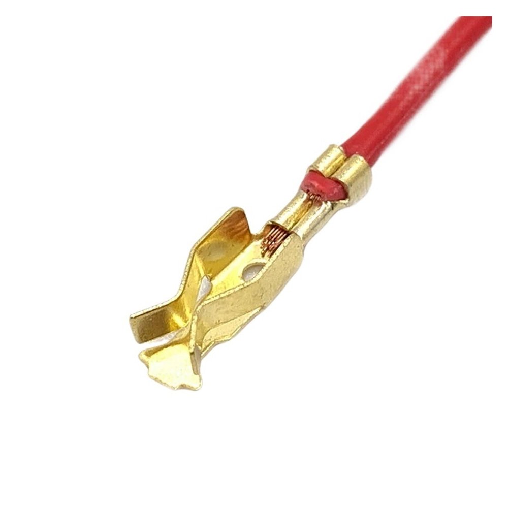 10 Pcs Automobile Crimping Terminal Wiring Harness Connector Copper Splice Pin Contact Lamp Holder with Cable DJD028-2(10 Pcs)
