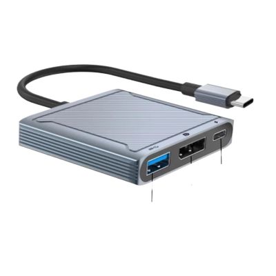 Pro USB C Adapter USB C to DisplayPort HDMI Docking Station 3 TY>pe C to HDMI DP Converter for Macs(C to DP 1.2 USB PD)