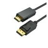 LINGQE DP Display Port to HDMI-Compatible Adapter Converter 1.8m Cable 2k 4k 1080p for Desktop PC TV M>oni>tor Projector view 2