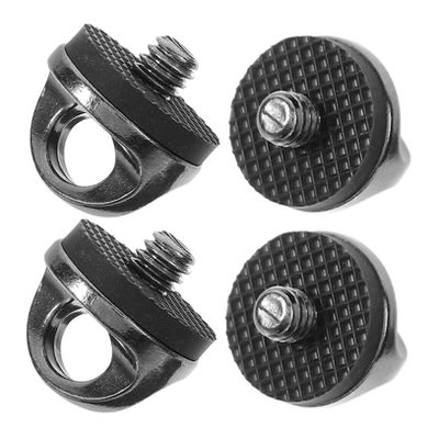 DOITOOL 4Pcs Slip Tripod Accessory Mounting Plate Screw for Cameras Quick Release Design with Portable Loop for DSLR Monopod and Camera Clips
