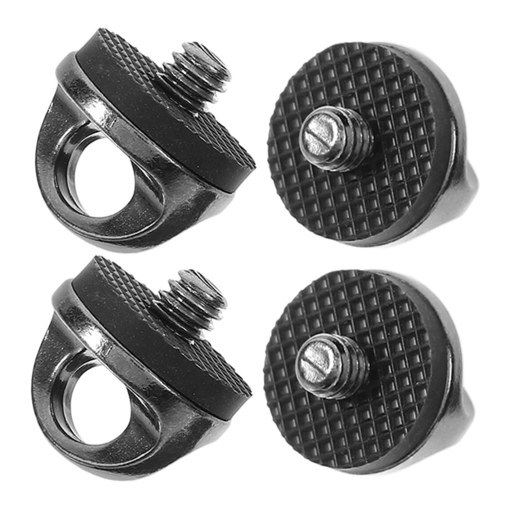 DOITOOL 4Pcs Slip Tripod Accessory Mounting Plate Screw for Cameras Quick Release Design with Portable Loop for DSLR Monopod and Camera Clips