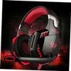 LABRIMP Gaming Headset with LED Light Noise Cancelling Over Ear Design Deep Bass Stereo Sound Compatible with PC and Gaming Consoles for Gamers Red view 3