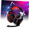 LABRIMP Gaming Headset with LED Light Noise Cancelling Over Ear Design Deep Bass Stereo Sound Compatible with PC and Gaming Consoles for Gamers Red view 4