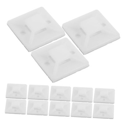 Tofficu 100pcs Reusable Cable Tie Mounts Suction Cup Wire Tie Holders for Adhesive Cable Management Wire