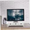CONGARTENO 1pc Computer Holder Monitor Stand Laptop Riser White Desk Riser Monitor Screen Rack view 2