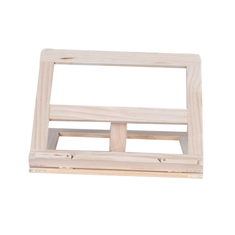 HYTROVE Children's Wooden Book Stand Reading Rack Adjustable Height Multi-Purpose Book Holder for Desk Tablet Music Stand for Boys and Girls Reading Study and Art Display