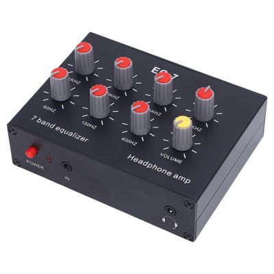 7 Band EQ Equalizer Digital Sound Enhancement 2 Channel Audio Equalizer Suit for Music Enthusiasts Aluminum Alloy