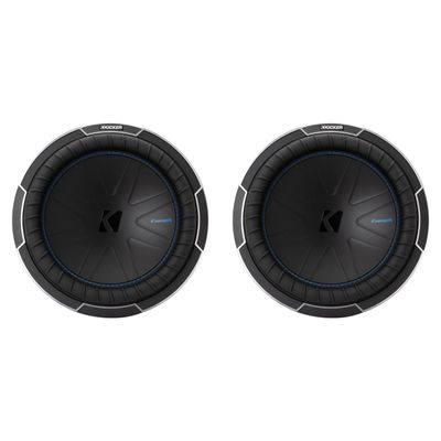 KICKER (2 51CWQ124 CompQ Q-Class 12" Subwoofer, Dual 4-Ohm