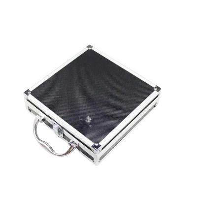 88JUNYh Waterproof Hard Case with Foam Aluminum Alloy Portable Tool Box Storage Manager Household Durable Storage Box with Sponge Inner Ultra-Large Capacity(215x215x65mm)