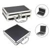 88JUNYh Waterproof Hard Case with Foam Aluminum Alloy Portable Tool Box Storage Manager Household Durable Storage Box with Sponge Inner Ultra-Large Capacity(215x215x65mm) view 4