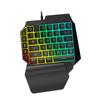 QUMIIRITY Left-Handed Gaming Keyboard Black Mechanical RGB Backlit Compact Single-Hand Keypad view 1