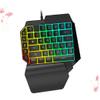 QUMIIRITY Left-Handed Gaming Keyboard Black Mechanical RGB Backlit Compact Single-Hand Keypad view 2