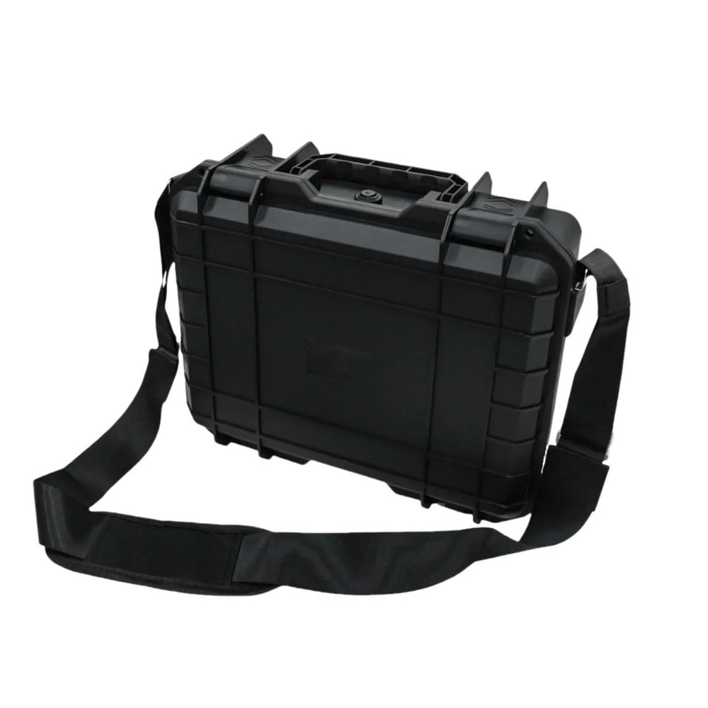88JUNYh Waterproof Hard Case with Foam Waterproof Hard Carry Case Protective Storage Box with Shoulder Strap & Sponge Lining(34x27x10CM)