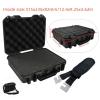 88JUNYh Waterproof Hard Case with Foam Waterproof Hard Carry Case Protective Storage Box with Shoulder Strap & Sponge Lining(34x27x10CM) view 2