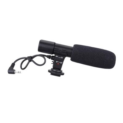 QUMIIRITY 1Pc Professional Interview Microphone for Camcorder and DSLR High Sensitivity Lightweight Ultra Wide Range for Filmmaking Vlogging and Audio Recording