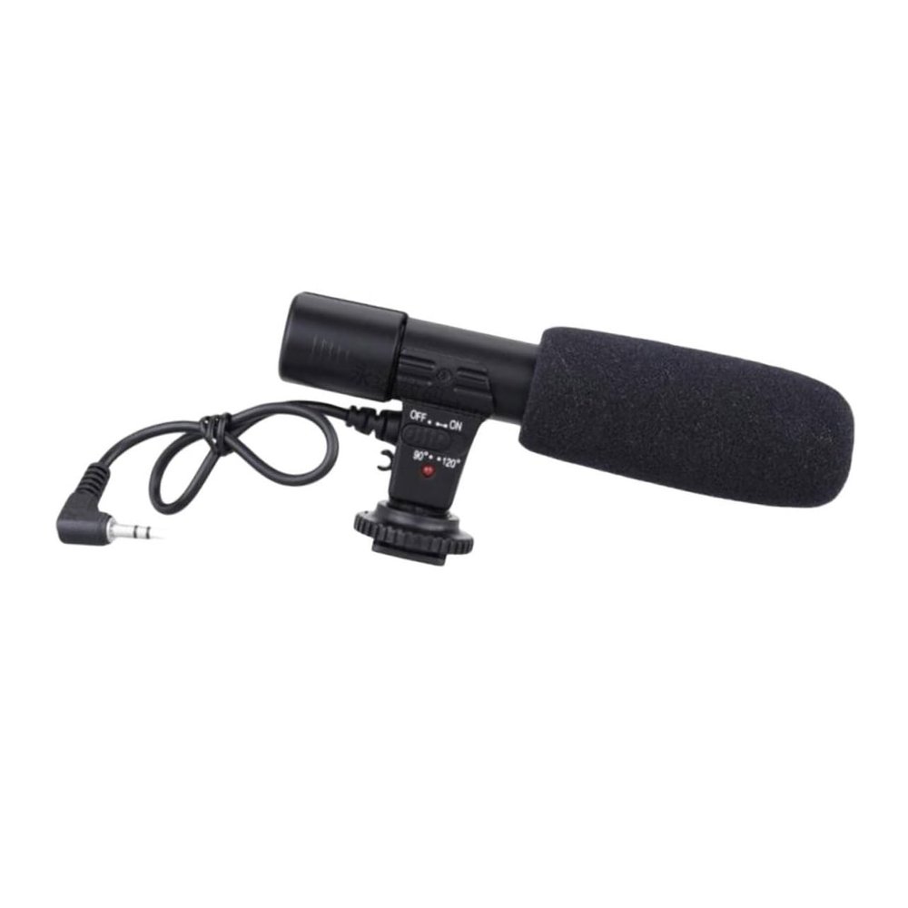 QUMIIRITY 1Pc Professional Interview Microphone for Camcorder and DSLR High Sensitivity Lightweight Ultra Wide Range for Filmmaking Vlogging and Audio Recording