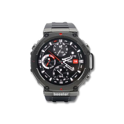 Booster Military Smartwatch Military Smartwatch - Rugged, GPS, Heart Rate Monitoring, Fitness and Outdoor Sports 48mm Military smartwatch, Fitness Watch with GPS (with Privacy) (Black)