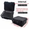88JUNYh Waterproof Hard Case with Foam Waterproof Hard Carry Case  Tool Bag with Pre-Cut Sponge & Storage Box for Hardware(290x243x130mm) view 2
