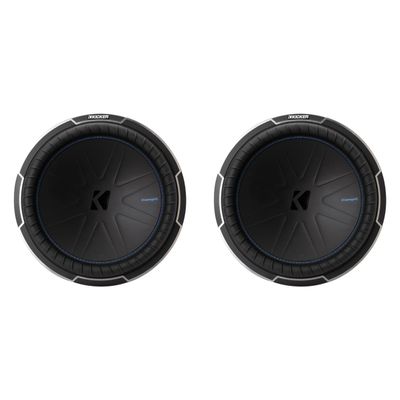 Kicker (2) 51CWQ154 CompQ Q-Class 15" Subwoofer, Dual 4-Ohm