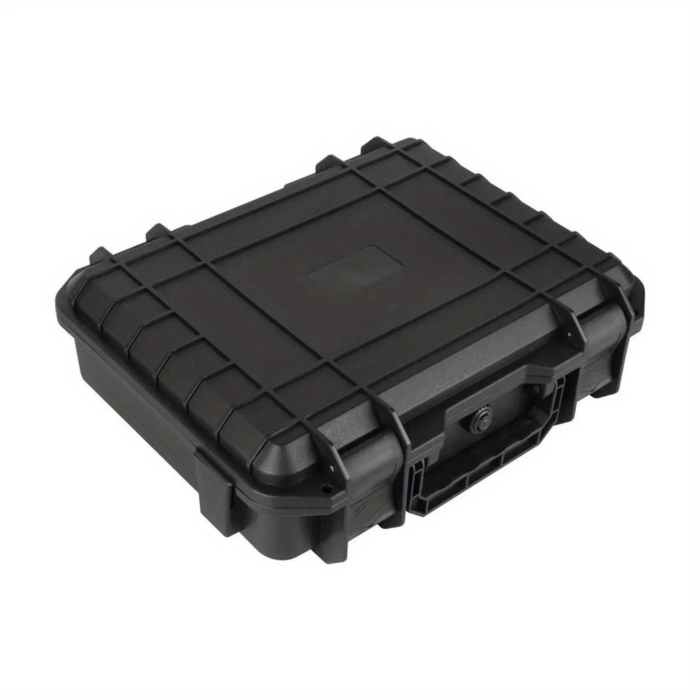 88JUNYh Waterproof Hard Case with Foam Waterproof Dustproof Plastic Tool Box  High-Strength Storage Case for Cameras & Photographic Equipment(Black)