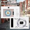 1080P Digital Camera for Photography, 48MP Vlogging Camera with 2.4" Screen, Multi Zoom Autofocus Mirrorless Cameras for Beginner (White) view 4