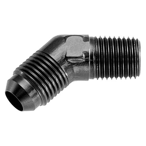 Red Horse Performance RHP823-16-16-2 16AN 45 deg to 16AN NPT Male Adapter - Black