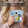 Kids Camera Instant Print, 1080P HD Kids Instant Cameras, with Front and Rear Dual Cameras, 8X Digital Zoom, 6 Creative Filters, Educational Games view 3