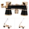 3X25 Opera Binocular Telescope with 3 Magnification, 25mm Optics Lens for Clear Indoor Viewing, Central Center, 6.5mm Exit Pupil, BK7 Glass Lens Loupe, Ideal for Theater, (White) view 3