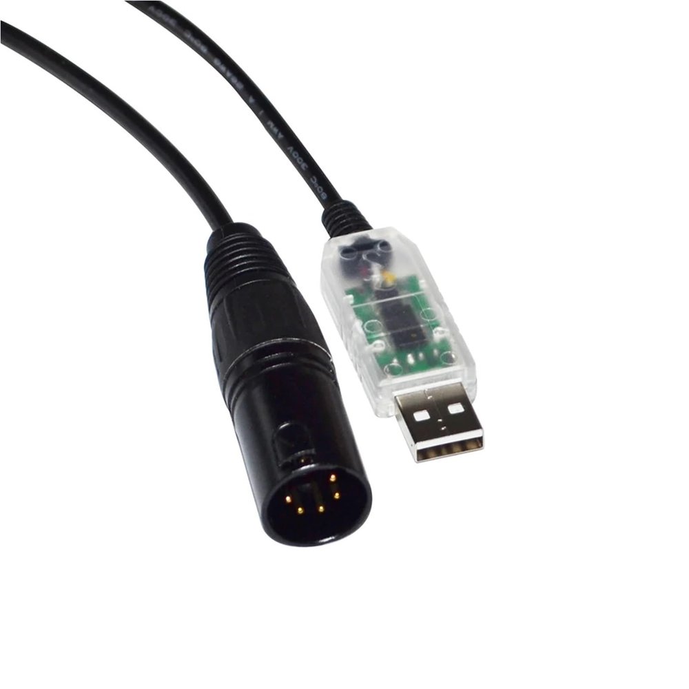 ATUUKOPC RS485 USB to DMX512 XLR 5PIN 5P Female/Male Controller KABLE(3metres,5P XLR Male A)
