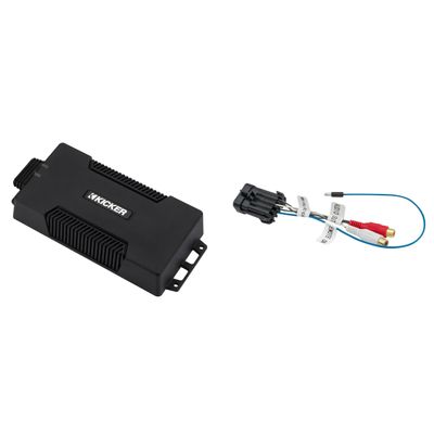 Kicker 48PXA4004 UTV Marine Amplifier & Adapter for Polaris Ride Command
